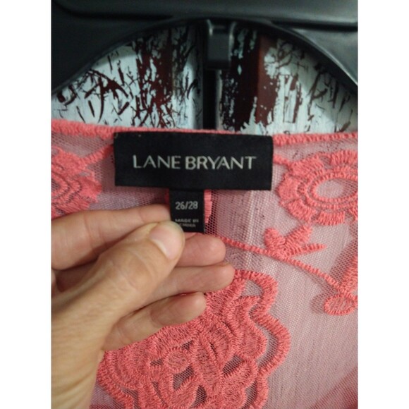 Lane Bryant Flared Embroidered Sheer Floral Top 26/28 Boho Feminine Cottagecore - Picture 10 of 10